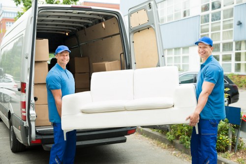 Removal truck ready for a local move in Brent
