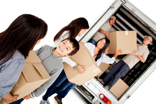House removal team preparing a local move in Brent