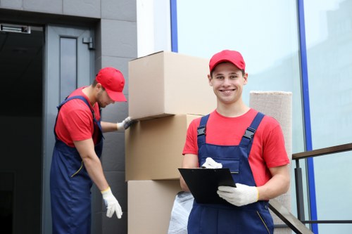 Man and van team preparing items safely for transport