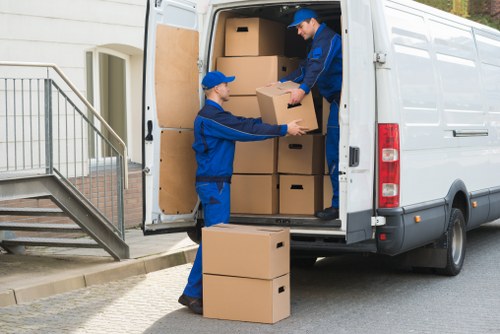 Man and van team preparing a local move in Brent