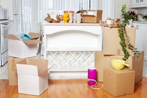 Furniture loading into a moving truck in Brent