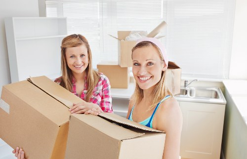 Packed boxes and household items ready for a Brent home removal