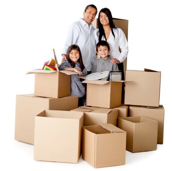 Household furniture and boxes loaded for a Brent move